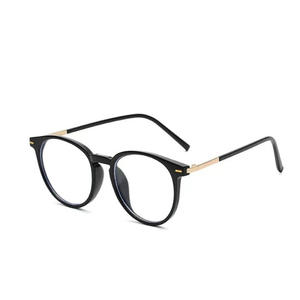 Nouvelles montures de lunettes anti-lumière bleue TR90, forme ronde ovale pour femmes, taille moyenne, verres AC anti-UV, pont nasal standard - Product Image 2