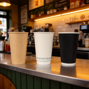 Wholesale Custom Printed <b>Disposable</b> Coffee <b>Cups</b> Kraft Bamboo White Paper <b>Cups</b> With Logo For Milk Tea Boba Tea Coffee Takeout - Product Image 2