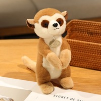 Peluche Lémur aux Grands Yeux Réaliste Transfrontalier, Jouet en Peluche à Longue Queue, Poupée de Zoo Forestier, Rembourrage en Coton PP pour 0-24 Mois, Vente en Gros