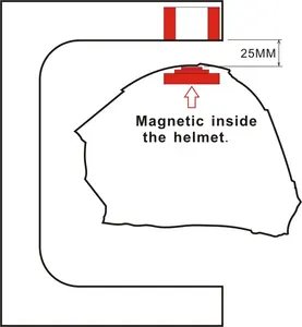 Pantalla magnética flotante para casco especializada en la producción, logotipo personalizado