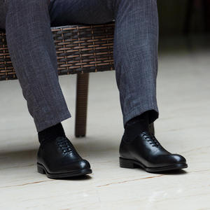 Chaussures habillées en cuir pour hommes, grandes tailles, style Oxford, décontractées, noires, faites à la main, collection 2026 - Product Image 6
