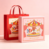Boîtes d'emballage cadeau saisonnières imprimées sur mesure pour commandes de marques privées avec illustrations et graphismes personnalisés