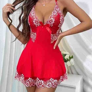 Nouvelle lingerie <span class=keywords><strong>sexy</strong></span> en dentelle, robe de nuit à bretelles, pyjama en maille transparente - Product Image 1