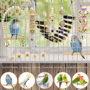 Toplama çiğnemek çiğneme evcil hayvan papağan kuş oyuncaklar parçası yumuşak seti malzemeleri Javawood kuş levrek - Product Image 2