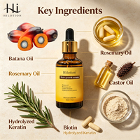 Crème capillaire Batana personnalisée avec logo, à l'huile d'argan, naturelle et biologique, à base de romarin et menthe, favorise la croissance des cheveux, pour hommes et femmes