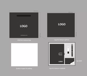 Ensemble cadeau d'entreprise de luxe pour hommes, carnet en cuir et stylo avec logo personnalisé pour la fête des pères, promotion de bureau - Product Image 6