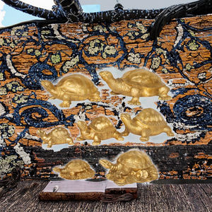 Statues de tortue et de dragon porte-bonheur Feng Shui traditionnel chinois 2025, articles bouddhistes en laiton doré, techniques de moulage métallique faites à la main - Product Image 2