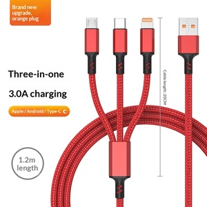 สายชาร์จแบบแยกส่วน Quick Charge1-to-3 (สีแดง) / ขั้วต่อไมโครยูเอสบี/ไทป์-ซี - Product Image 5