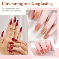 Vente en gros Ensemble de 9 pièces de Gel de gelée d'extension d'ongles UV professionnel transparent comme du cristal Gel d'allongement liquide solide