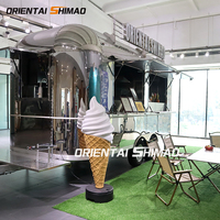 Remolque de Comida Móvil de Fibra de Vidrio Estándar Australiano para BBQ y Helados con Servicio de Dulces e Instalaciones Sanitarias