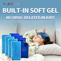 OEM ODM Lot de 4 Compresses de Gel Froid Réutilisables Premium avec Housse en Peluche, Congelables, Souples, pour Soulagement de la Douleur, Vente en Gros Direct Usine