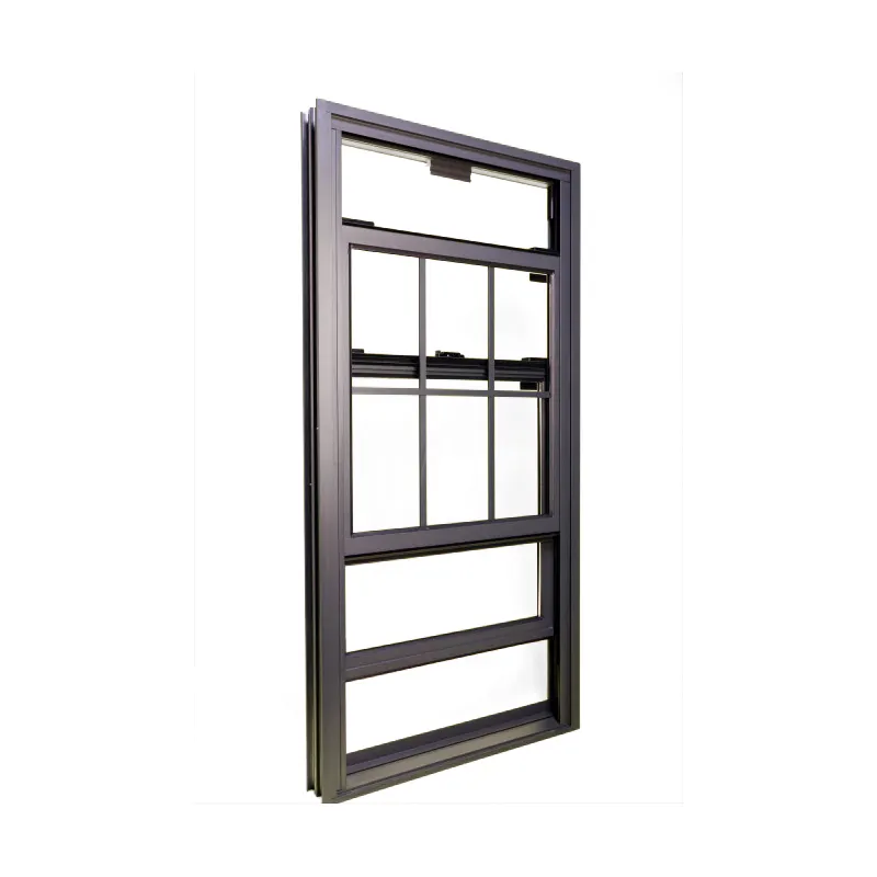 Aluminium vertical sliding window single hung glazed windows Factory Custom Cheap Low Price Restaurant Window