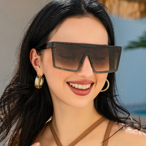 Gafas de Sol Cuadradas Extra Grandes de Moda Lmamba para Mujer, Gafas de Sol de una Pieza Personalizadas de Marca, Gafas de Sol Modernas 2022 - Product Image 2