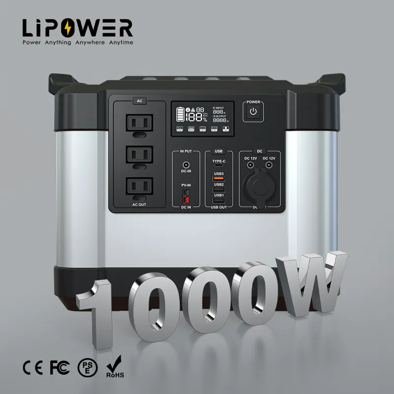 Lipower 1000W LiFePO4 Batterie G1000L 1120WH tragbares Netzteil für den Notfall auf der Jagd