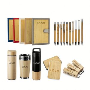 Hot UV Printing Sale Wooden Style Business Customized Gift Set <b>USB</b> <b>Flash</b> <b>Drive</b> Pen PU Leather A5 Notebook Journal Corporate Gift - Product Image 4