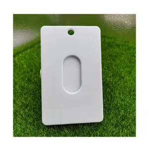 Back to School White Plastic PVC School Card Bus Access Control Card Protective Sleeve 63*102mm with Hole Outdoor Card Sleeve