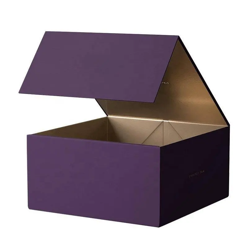 カスタムロゴ付き布高級包装ジュエリーパッケージ用折りたたみボックスバレンタインギフトボックス