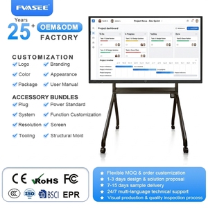 55 65 75 86 98 105 Inch Custom Touch Screen Digital Led Lcd Display Smart <b>Board</b> Electronic With Camera for Classroom - Product Image 1