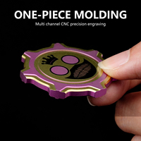 Jeton de poker en titane TC4 bicolore or violet, gravé motif Couronne Sourire Maléfique, 17g, léger, EDC, de collection, pour jeu punk, DIY, OEM/ODM