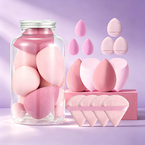 Juego de 14 Esponjas de <span class=keywords><strong>Maquillaje</strong></span> de Algodón Mini, Color Puro, Lavables, para Aplicar Polvo Facial - Product Image 2