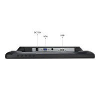 Écran tactile capacitif plat OSCY de 15 pouces, rapport d'aspect 4:3, matrice active TFT LCD, ports VGA USB, noir, pour les entreprises