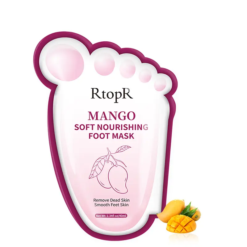 HM2657 RtopR Mango narin besler ayak maskesi ayaklar ölü cilt beyazlatma nemlendirici aşırı sıcak ayak bakımı kaldırmak