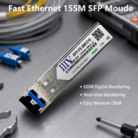 Module SFP Fast Ethernet 155M 40km 1310nm 4G WiFi Transceiver Fibre Optique Monomode Connecteur LC Duplex Prise en charge DDM
