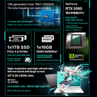 Asus TUF F16 Ordinateur Portable Core i7-13650HX 16G 1T RTX 5050, 16" 2560*1600 165HZ, Ordinateur Portable de Jeu pour Étudiant