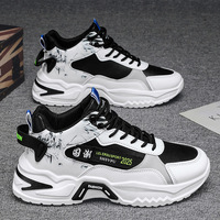 Prix de gros Nouvelles baskets de printemps pour hommes, style étudiant et jeune, décontractées, de sport et de course, à semelle épaisse, montantes et robustes