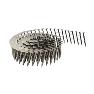 Bulk screw thread pallet coil nails 15 degree smooth hot dip electro galvanized coil nail coil patter nails