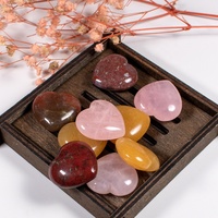 Vente en gros de pierres d'agate naturelle en forme de cœur de 25 mm, sans trou, pour boucles d'oreilles, colliers, accessoires de mariage, bricolage en vrac