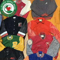 Jaket bisbol musim dingin pria kosong olahraga kampus pakaian bekas Eropa jaket universitas bisbol