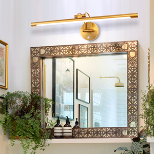 Lámpara de Pared con Espejo LED Moderna de Diseño Nuevo, Iluminación para Cuadros, Latón, Clasificación IP44, Temperatura de Color 3000K/4000K/6000K, Vida Útil de 50000 Horas - Product Image 1