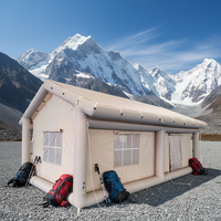 YJ Home Tente de camping gonflable portable de luxe Oxford imperméable et coton élégant pour tente en toile de voyage en plein air