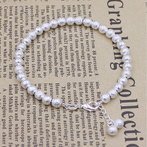 Haute qualité <span class=keywords><strong>pas</strong></span> <span class=keywords><strong>cher</strong></span> personnalisé <span class=keywords><strong>fantaisie</strong></span> 5mm <span class=keywords><strong>Bracelet</strong></span> perlé mode femmes S925 argent Sterling plaqué perlé femmes <span class=keywords><strong>Bracelet</strong></span> bijoux - Product Image 3
