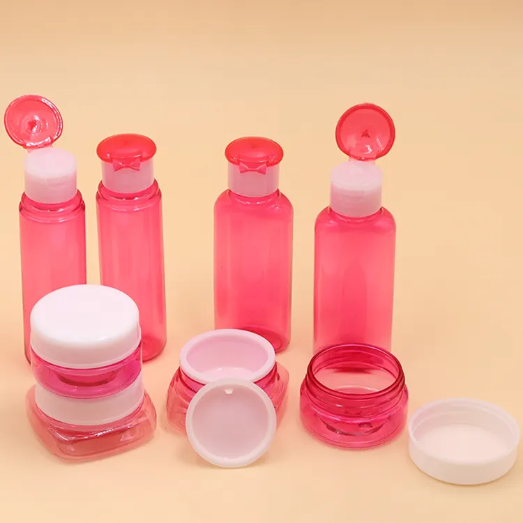Neuer Stil Tragbarer 50ml Kosmetik lotion behälter Flasche 15g Gesicht Creme behälter Glasflaschen Reiseflaschen-Kit