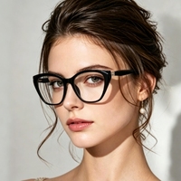 Monture de lunettes œil-de-chat pour femme en gros, en TR90 léger, plusieurs couleurs au choix, monture optique tendance