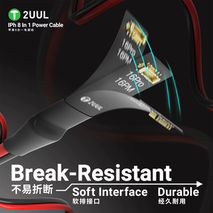 2UUL PW01 Câble d'alimentation ultra souple 8-en-1 pour l'activation et le démarrage des cartes mères d'autres appareils, pour outils de réparation et rangement de tournevis - Product Image 3
