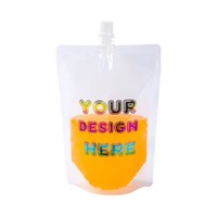 Pochette souple transparente personnalisée avec bec verseur, emballage alimentaire flexible de qualité alimentaire