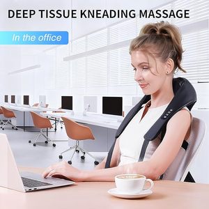Masseur électrique pour le cou et le dos, fonction de chaleur, massage profond des tissus, masseur de cou sans fil, relaxant les muscles, masseur d'épaule, cadeau - Product Image 6