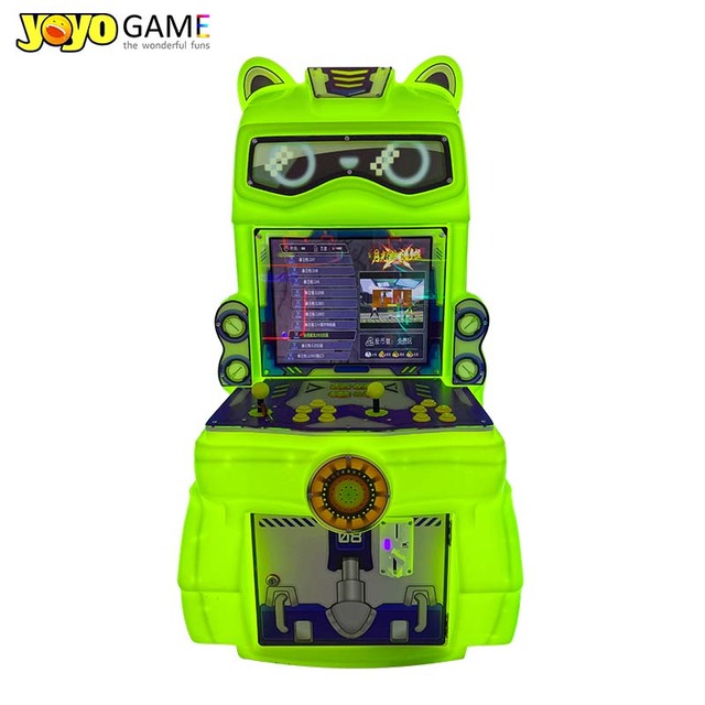 YOYO GAME Kids Coin Acceptor Arcade Machine English Plastic for Indoor Playground & Prize Claw Room with 1 Year Warranty