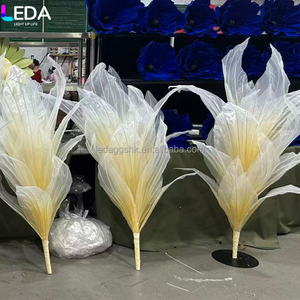 LEDA Modern Party Event Supplies & Decor Yellow Giant Silk Organza Artificial Flower Photography <b>Props</b> 150cm Plug for <b>Wedding</b> - Product Image 4