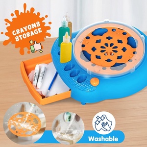Çocuklar sanat ve zanaat boyama kiti eğitim elektrikli boya Spin sanat makinesi boyama boyama için fırıldak oyuncağı çizim sanat malzemeleri - Product Image 6