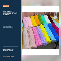 Vente en gros de tiges en chenille pour loisirs créatifs, 30 cm, en vrac, emballage personnalisé OEM, fournitures d'artisanat
