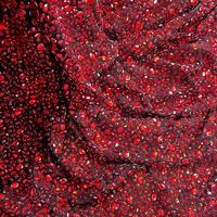 Nouveau design tissu extensible verre strass coudre sur tissu mariage tissu perlé pour vêtement robe