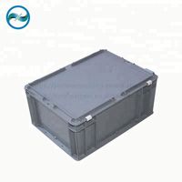 "Caisse en plastique PP solide aux normes européennes 600x400x340mm Gris/Bleu Solide 600x400x340mm"