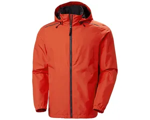 Men's Hiking Breathable Jacket Waterproof Lightweight Windbreaker Windproof With Trend Hooded Jacket