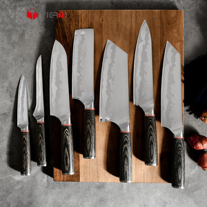 Ensemble de 8 couteaux de chef modernes en acier inoxydable avec porte-couteau magnétique en bois d'acacia <span class=keywords><strong>Kit</strong></span> d'accessoires de cuisine - Product Image 1