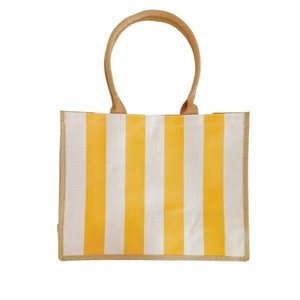 <span class=keywords><strong>Bolsa</strong></span> de Compras de Lona a Rayas, Nueva Moda, Precio de Fábrica al por Mayor, con Logotipo Personalizado, Cierre <span class=keywords><strong>Grande</strong></span>, para Mujeres y Estudiantes Universitarias - Product Image 6