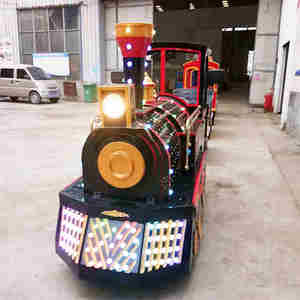Gran oferta de paseos en parque de atracciones, tren eléctrico sin rieles, paseo en tren para niños, centro comercial, paseos en tren a la venta - Product Image 3